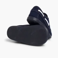 Menino Pisamonas Sapatos De Vela Tecido Com Atacadores