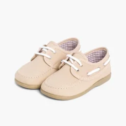 Menino Pisamonas Sapatos De Vela Tecido Com Atacadores