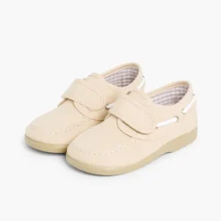 Menino Pisamonas Sapatos De Vela Tela Fecho Tiras Aderentes
