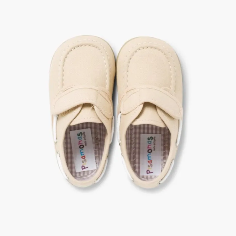 Menino Pisamonas Sapatos De Vela Tela Fecho Tiras Aderentes