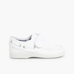 Menino Pisamonas Sapatos De Vela Tela Fecho Tiras Aderentes