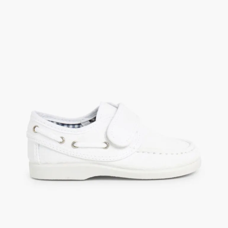Menino Pisamonas Sapatos De Vela Tela Fecho Tiras Aderentes