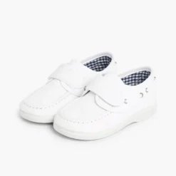Menino Pisamonas Sapatos De Vela Tela Fecho Tiras Aderentes