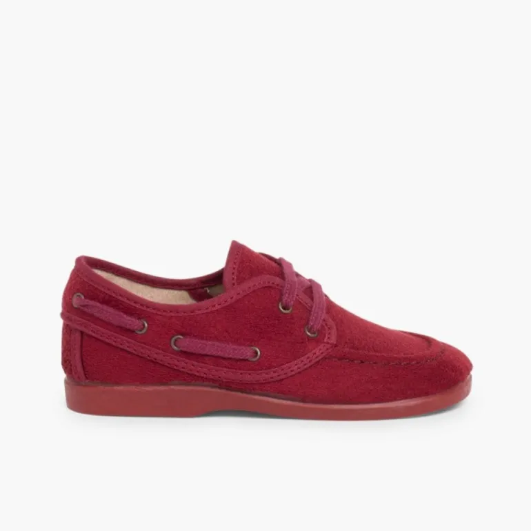 Menino Pisamonas Sapatos De Vela Tipo Camurca Com Atacadores