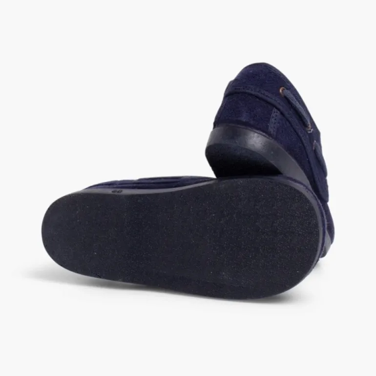 Menino Pisamonas Sapatos De Vela Tipo Camurca Com Atacadores
