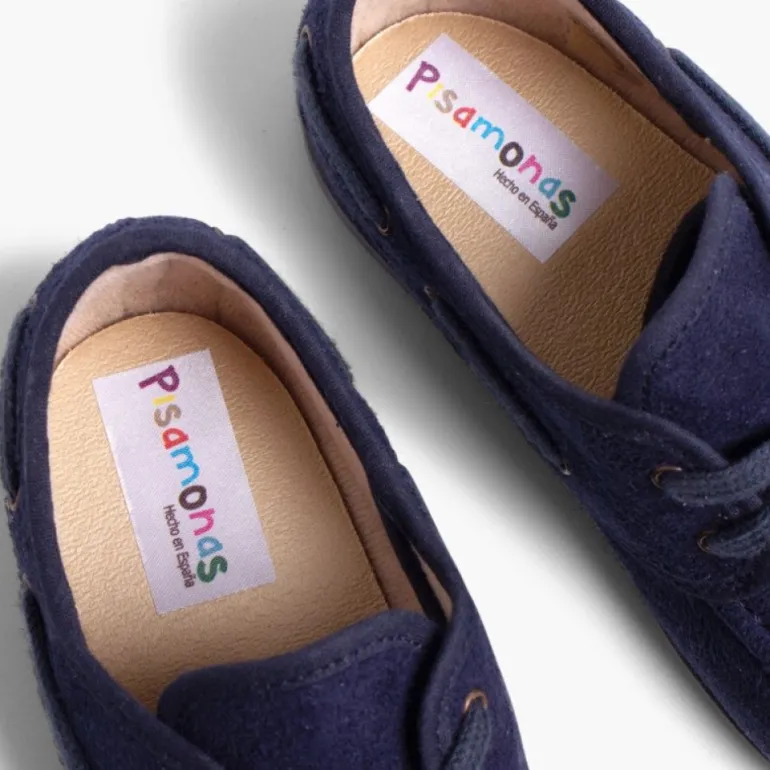 Menino Pisamonas Sapatos De Vela Tipo Camurca Com Atacadores