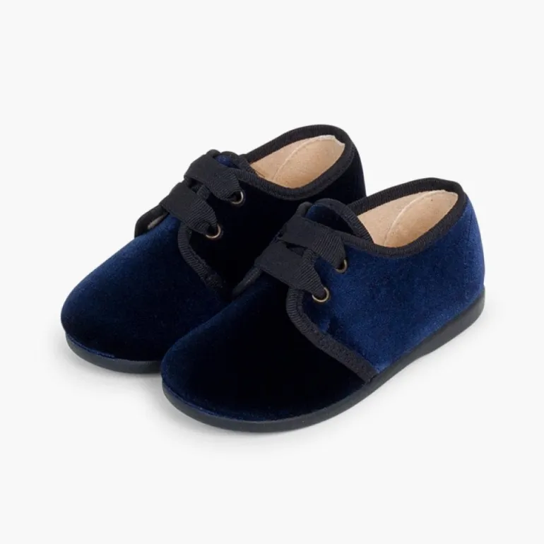 Menina Pisamonas Sapatos De Veludo Atacadores Gorgorao