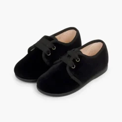 Menina Pisamonas Sapatos De Veludo Atacadores Gorgorao