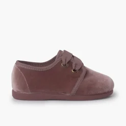 Menina Pisamonas Sapatos De Veludo Atacadores Gorgorao