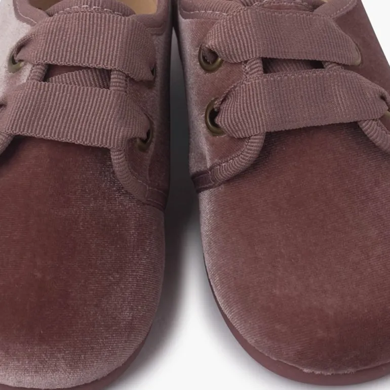 Menina Pisamonas Sapatos De Veludo Atacadores Gorgorao