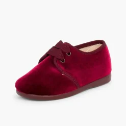 Menina Pisamonas Sapatos De Veludo Atacadores Gorgorao