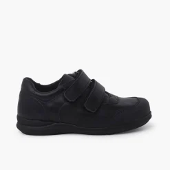 Menino Pisamonas Sapatos Escola Biqueira Reforcada Duplo Fecho
