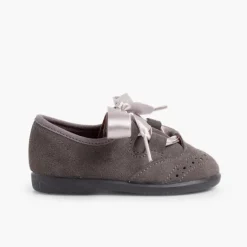 Menina Pisamonas Sapatos Estilo Inglês Criancas De Camurca