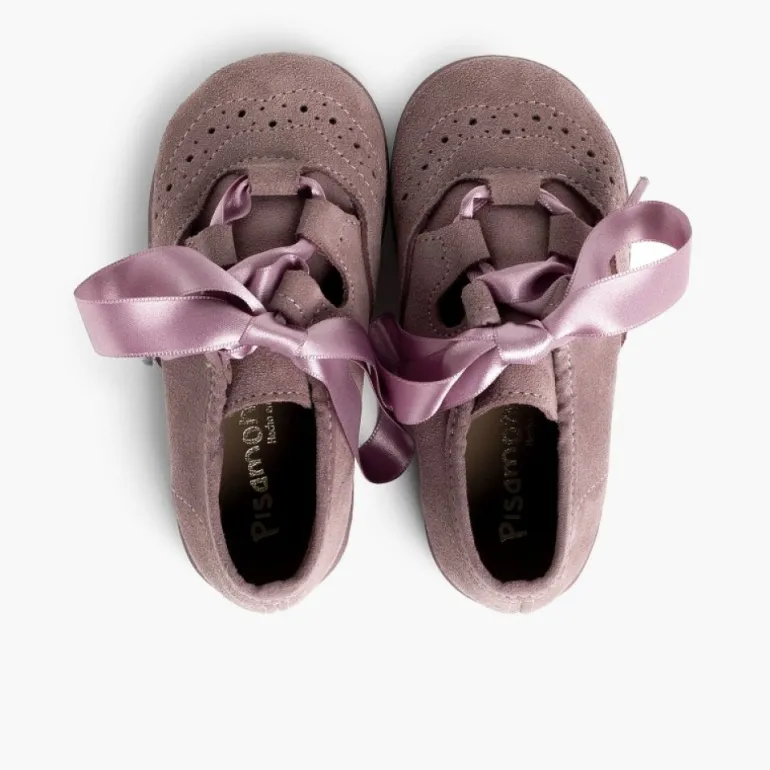 Menina Pisamonas Sapatos Estilo Inglês Criancas De Camurca