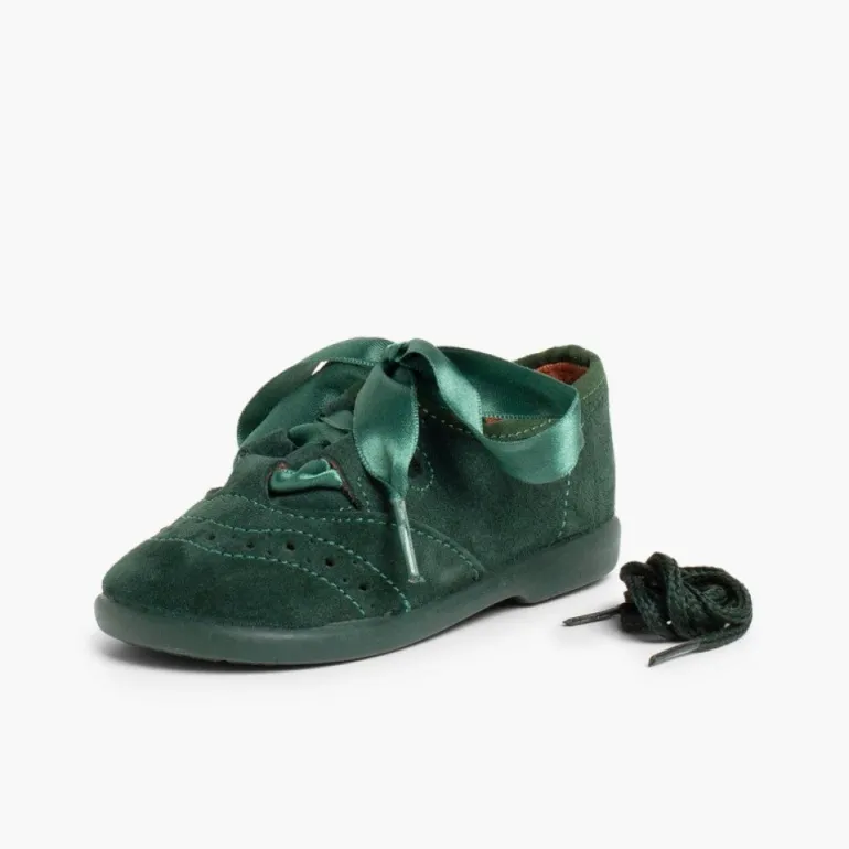 Menina Pisamonas Sapatos Estilo Inglês Criancas De Camurca