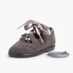 Menina Pisamonas Sapatos Estilo Inglês Criancas De Camurca