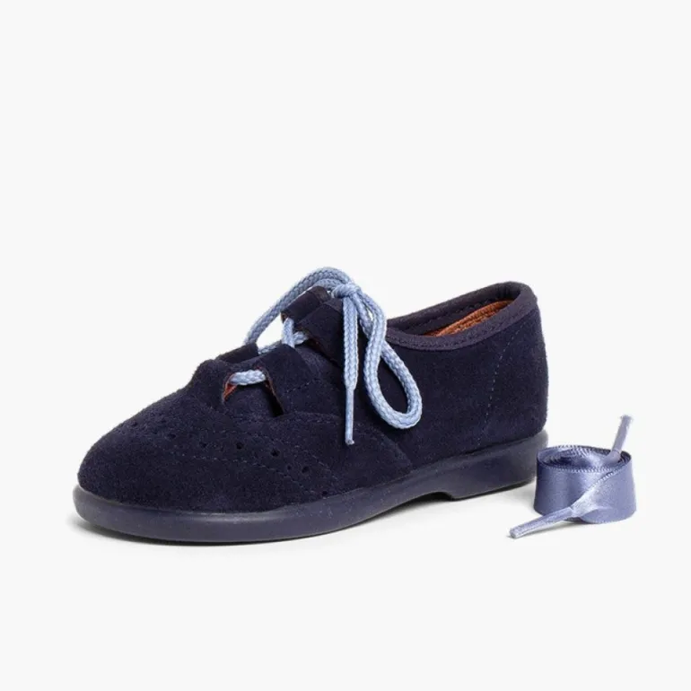Menina Pisamonas Sapatos Estilo Inglês Criancas De Camurca