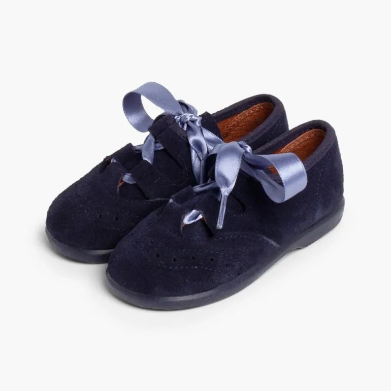 Menina Pisamonas Sapatos Estilo Inglês Criancas De Camurca