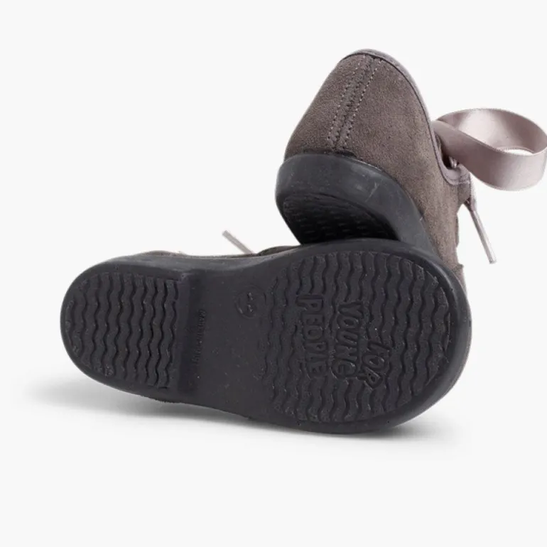 Menina Pisamonas Sapatos Estilo Inglês Criancas De Camurca
