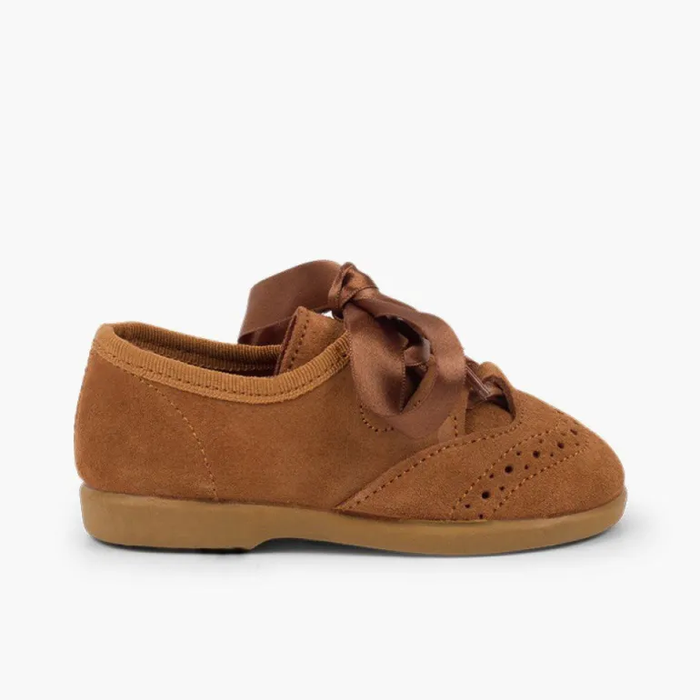 Menina Pisamonas Sapatos Estilo Inglês Criancas De Camurca