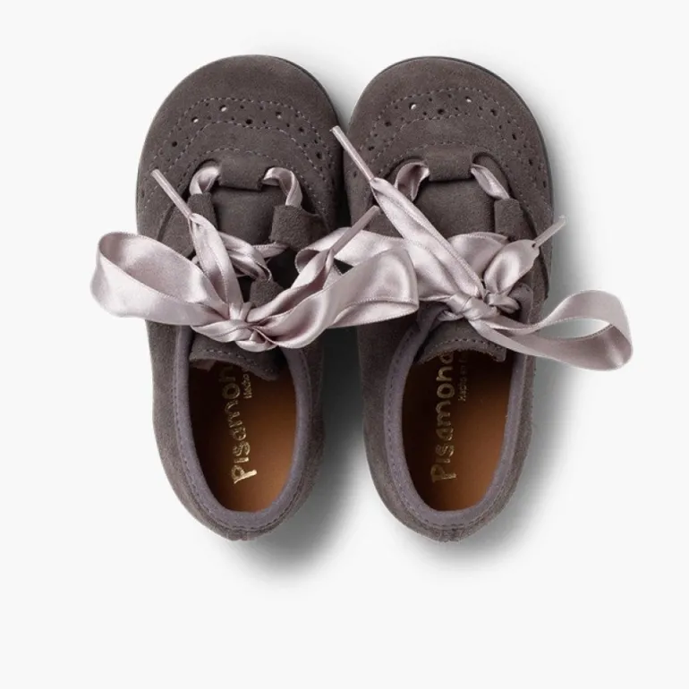 Menina Pisamonas Sapatos Estilo Inglês Criancas De Camurca