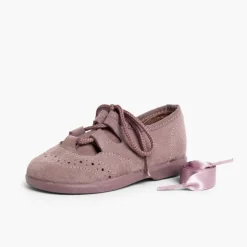 Menina Pisamonas Sapatos Estilo Inglês Criancas De Camurca
