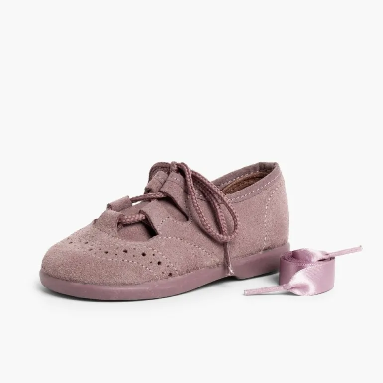 Menina Pisamonas Sapatos Estilo Inglês Criancas De Camurca