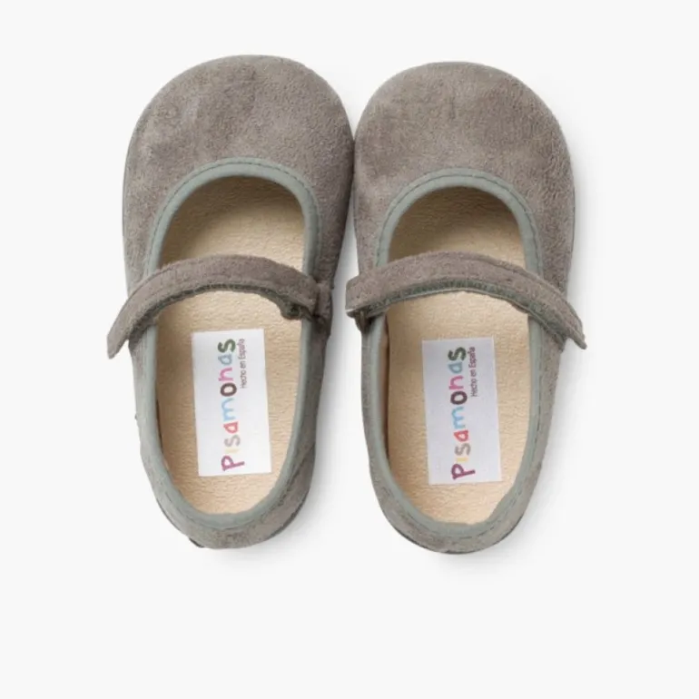 Menina Pisamonas Sapatos Merceditas Bamara Com Tiras Aderentes