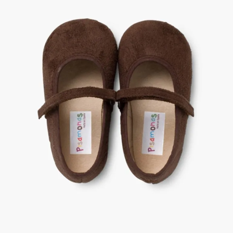 Menina Pisamonas Sapatos Merceditas Bamara Com Tiras Aderentes