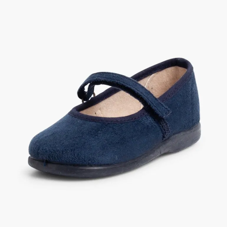 Menina Pisamonas Sapatos Merceditas Bamara Com Tiras Aderentes