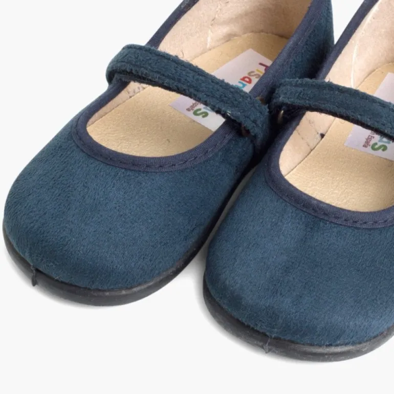 Menina Pisamonas Sapatos Merceditas Bamara Com Tiras Aderentes