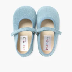 Menina Pisamonas Sapatos Merceditas Bamara Com Tiras Aderentes
