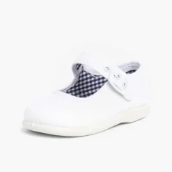 Menina Pisamonas Sapatos Merceditas De Lona Para Meninas