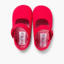 Menina Pisamonas Sapatos Merceditas De Lona Para Meninas