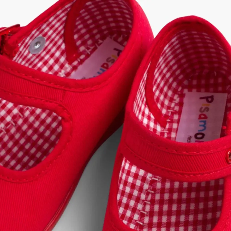 Menina Pisamonas Sapatos Merceditas De Lona Para Meninas