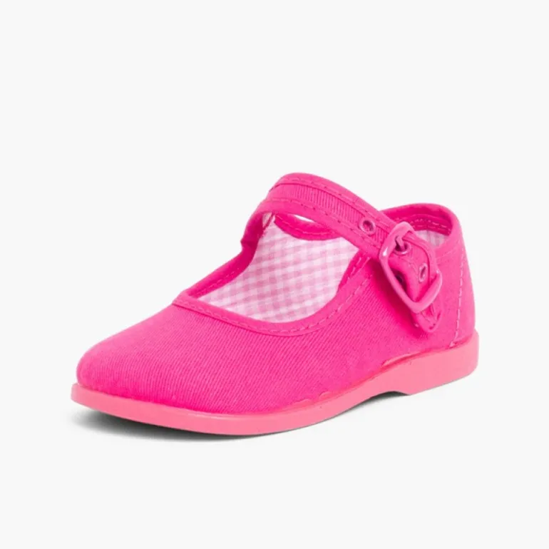 Menina Pisamonas Sapatos Merceditas De Lona Para Meninas