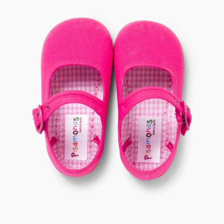 Menina Pisamonas Sapatos Merceditas De Lona Para Meninas