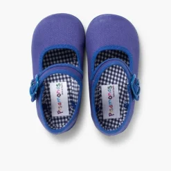 Menina Pisamonas Sapatos Merceditas De Lona Para Meninas