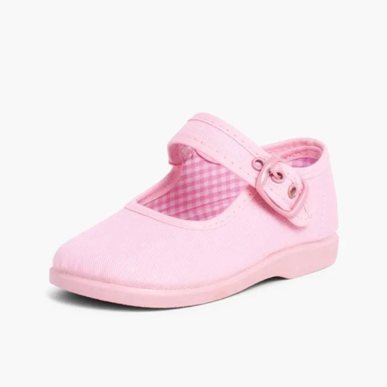 Menina Pisamonas Sapatos Merceditas De Lona Para Meninas