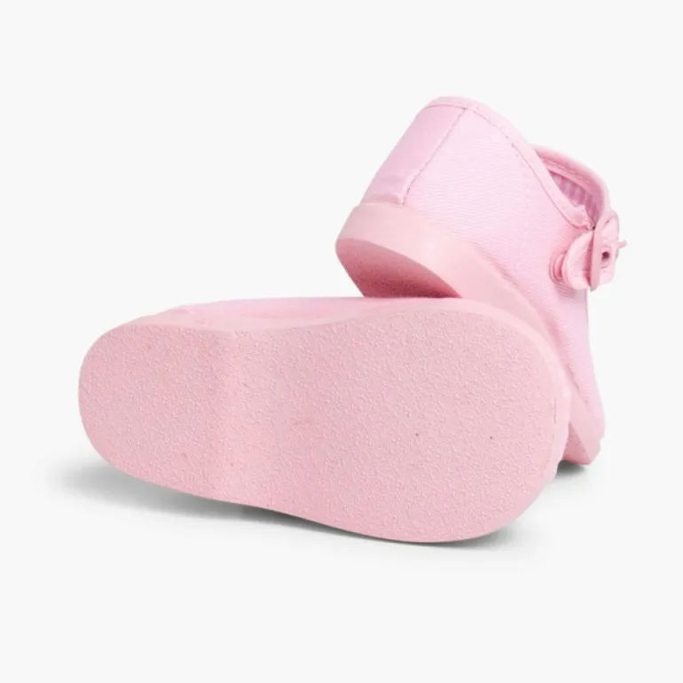 Menina Pisamonas Sapatos Merceditas De Lona Para Meninas