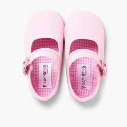 Menina Pisamonas Sapatos Merceditas De Lona Para Meninas