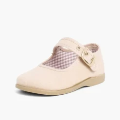 Menina Pisamonas Sapatos Merceditas De Lona Para Meninas