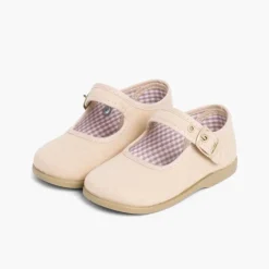 Menina Pisamonas Sapatos Merceditas De Lona Para Meninas