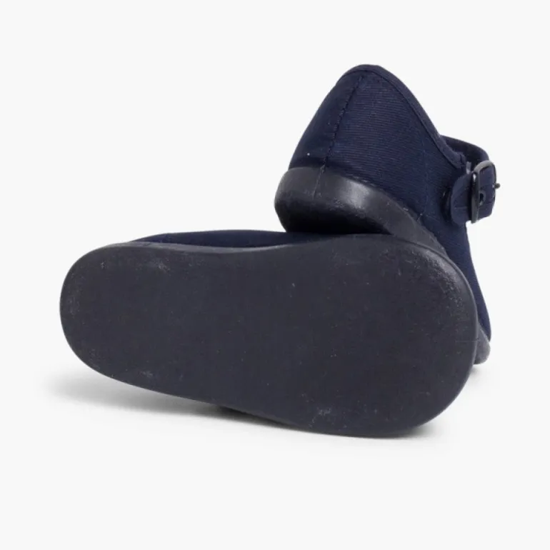 Menina Pisamonas Sapatos Merceditas De Lona Para Meninas
