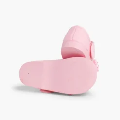 Menina Pisamonas Sapatos Merceditas De Lona Tiras Aderentes Laco Bolinhas