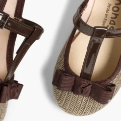 Menina Pisamonas Sapatos Merceditas Espiga Com Laco
