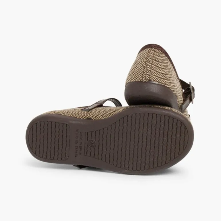Menina Pisamonas Sapatos Merceditas Espiga Com Laco
