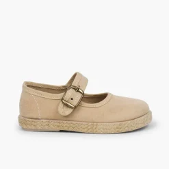 Menina Pisamonas Sapatos Merceditas Fivela Bamara E Juta