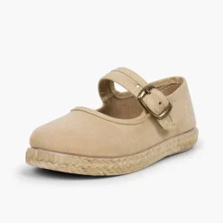 Menina Pisamonas Sapatos Merceditas Fivela Bamara E Juta