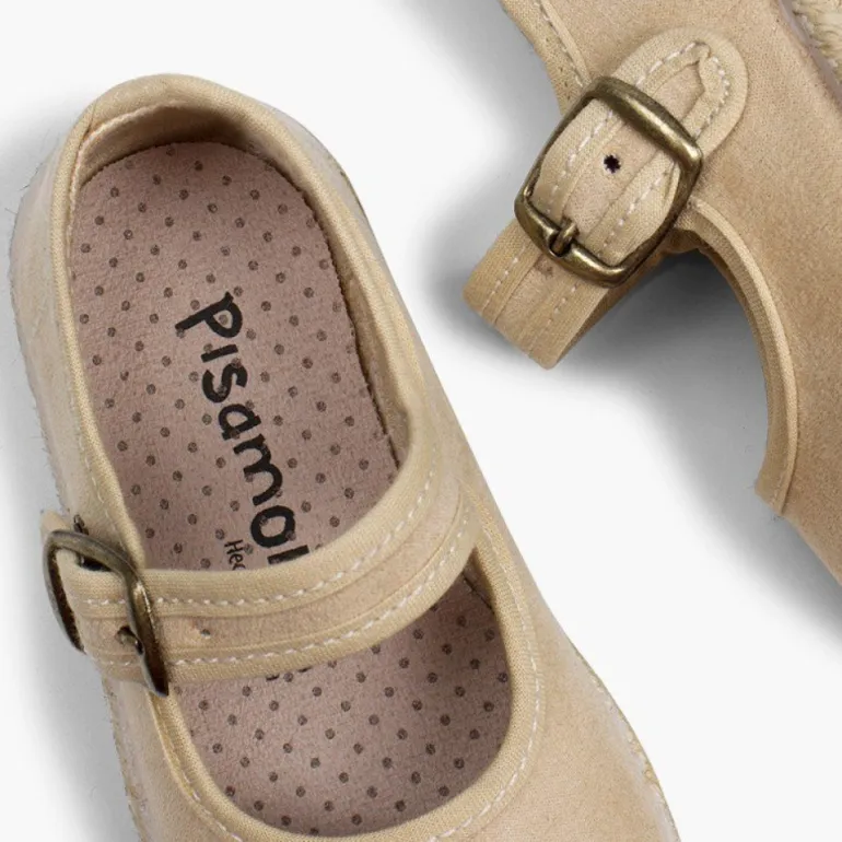 Menina Pisamonas Sapatos Merceditas Fivela Bamara E Juta